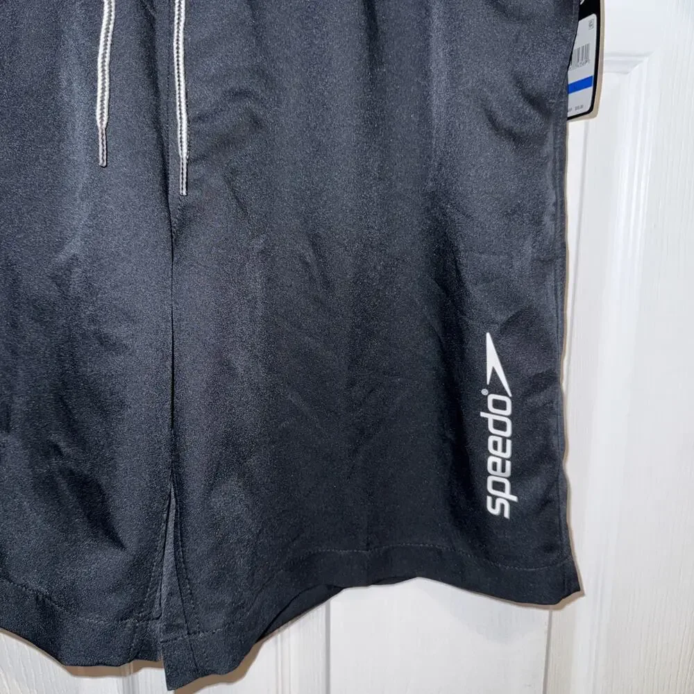 NEW Speedo Men’s Black Swim Trunks Lined SPF‎ 50 Size XL